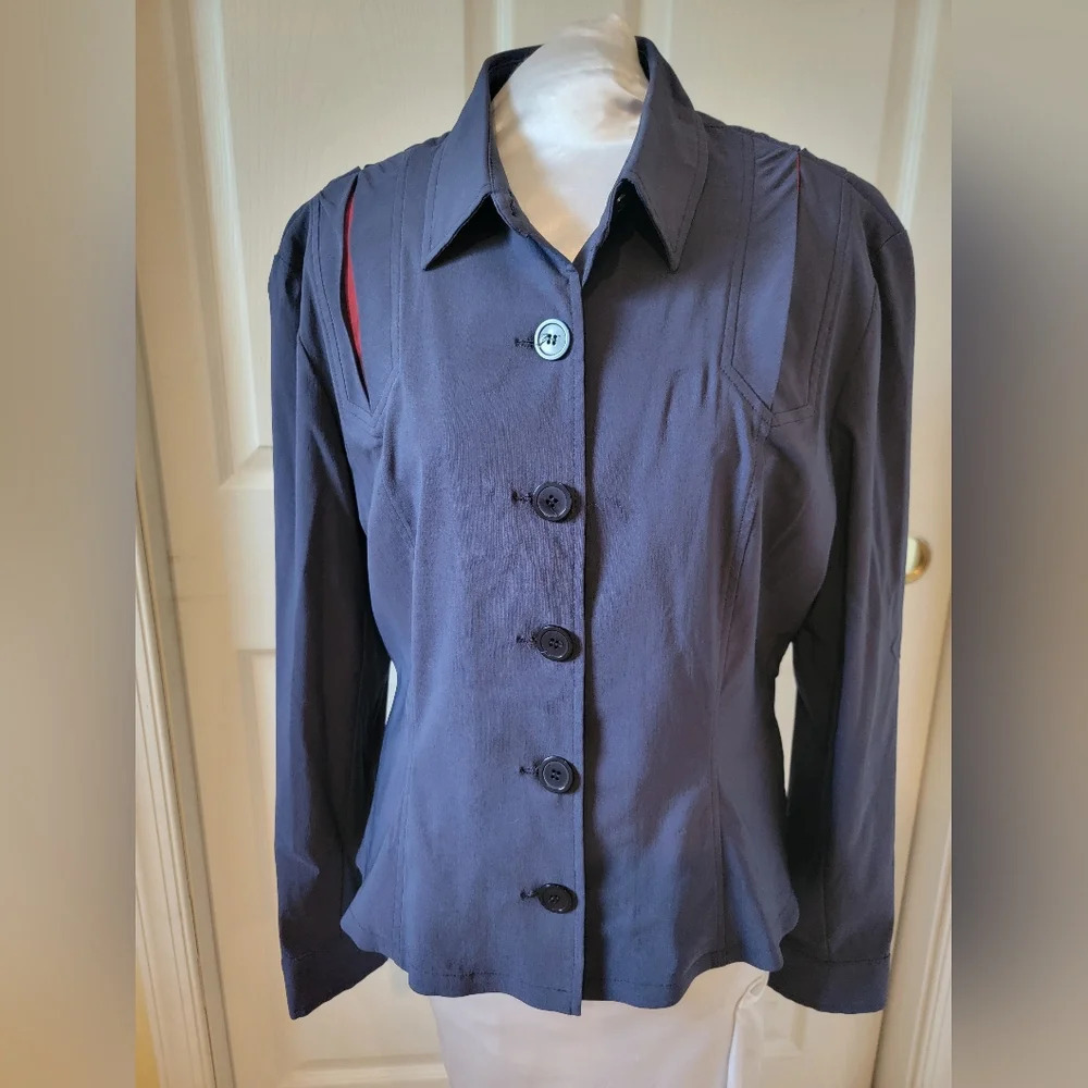 HARVE' BENARD NAVY LONG SLEEVE SHIRT (sz 14)